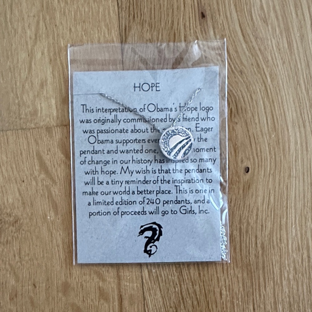 Cake Silver Hope Pendant Necklace